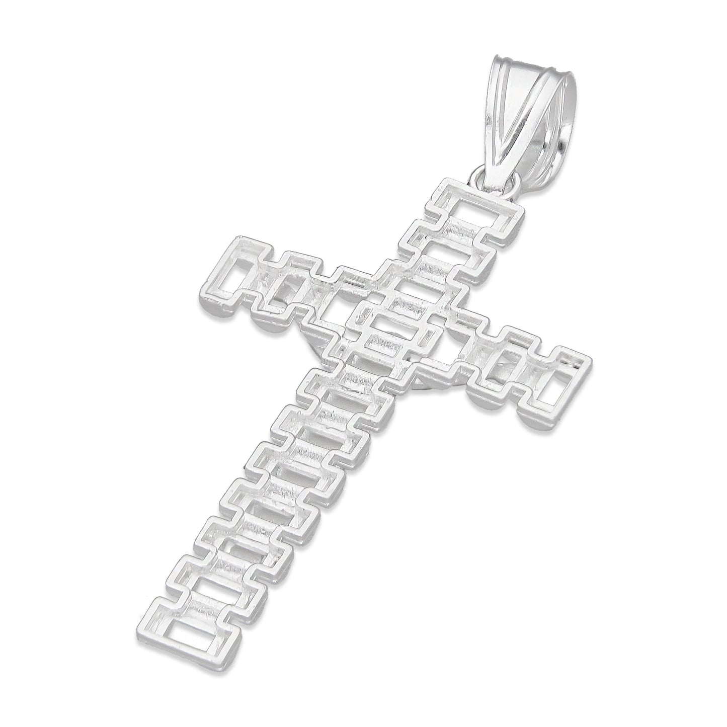 LPDJ299 Dije Crucifijo RLX Grande Cristo Dorado 2.1 cm x 4.6 cm en Plata .925 4671556084