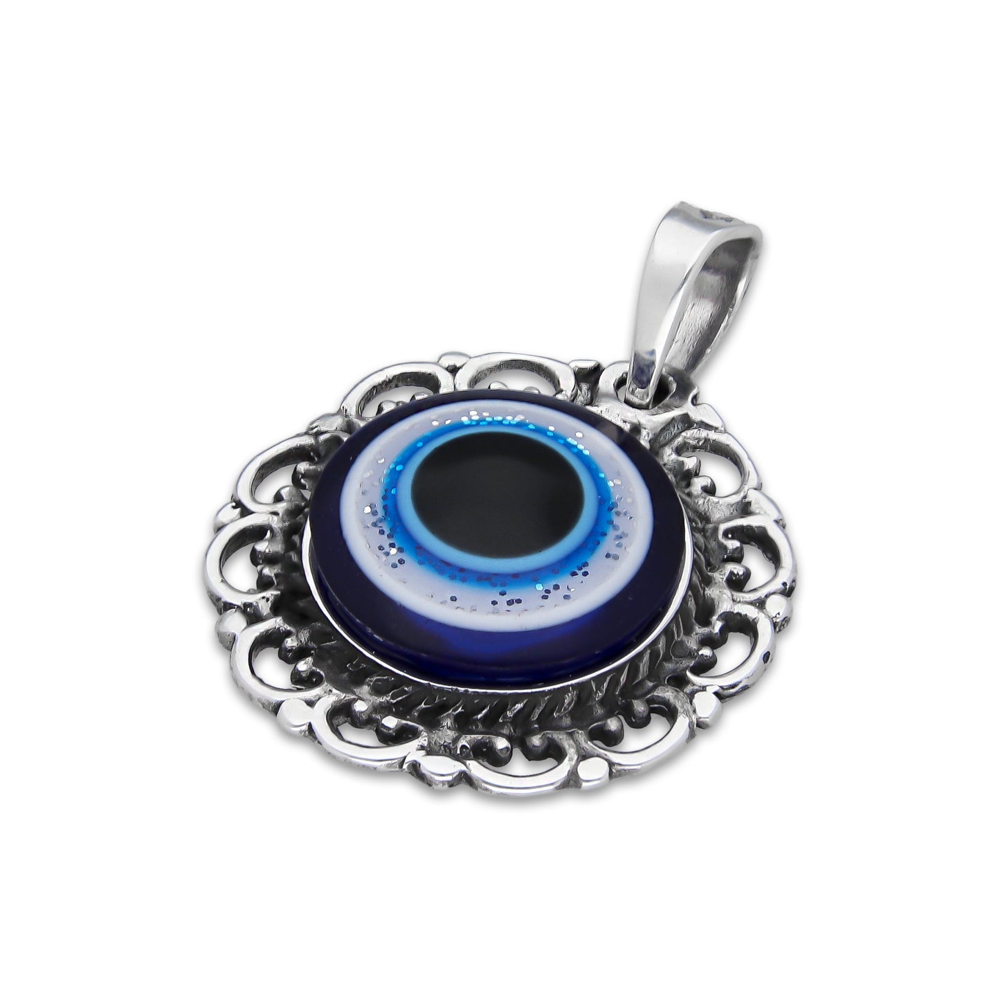 LPDJ301 Dije Ojo Turco Grande Olan 2.2 cm x 3 cm en Plata .925 4671659660