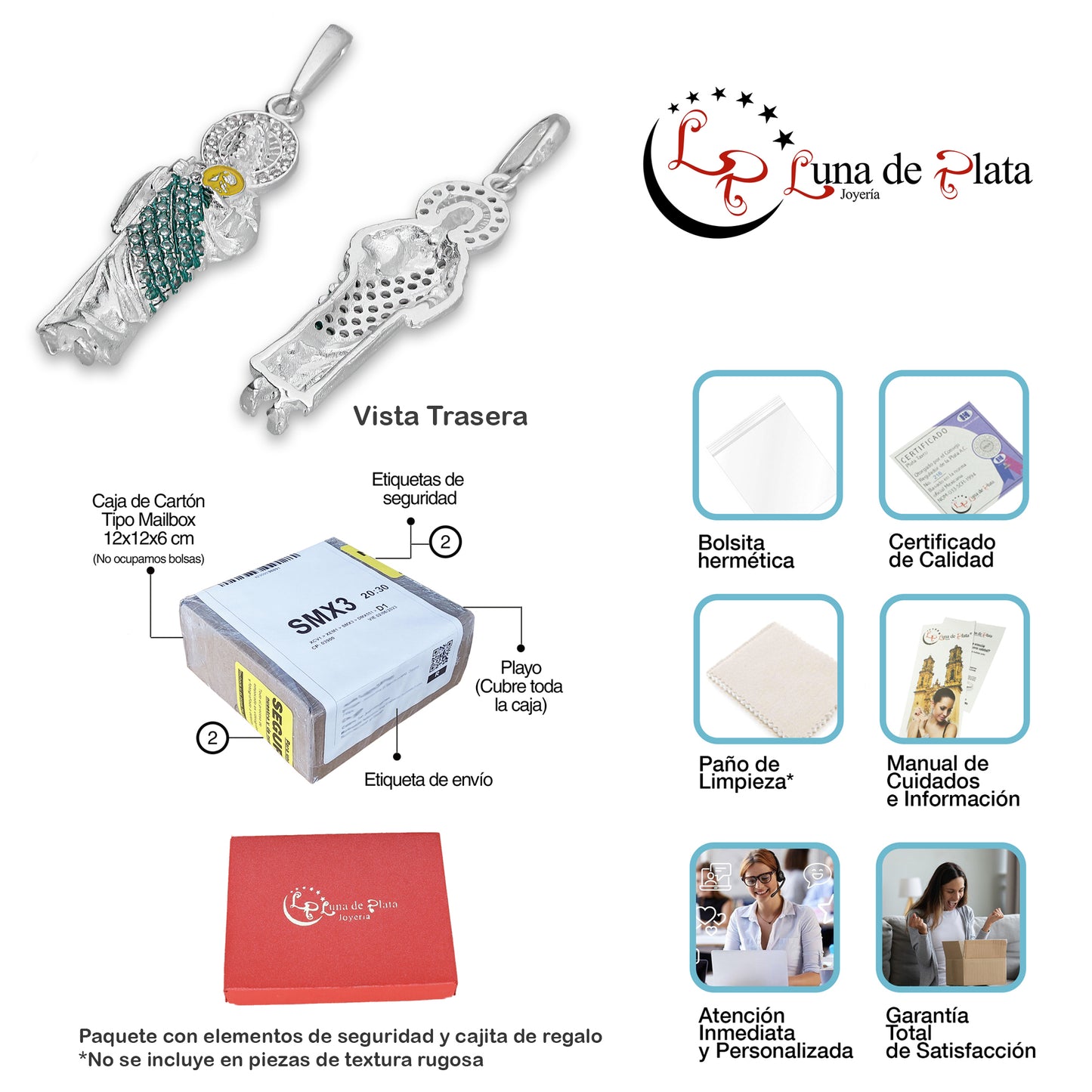 LPDJ303 Dije San Judas Manto Verde Medallón Amarillo 1.1 cm x 3.8 cm en Plata .925 5204963958