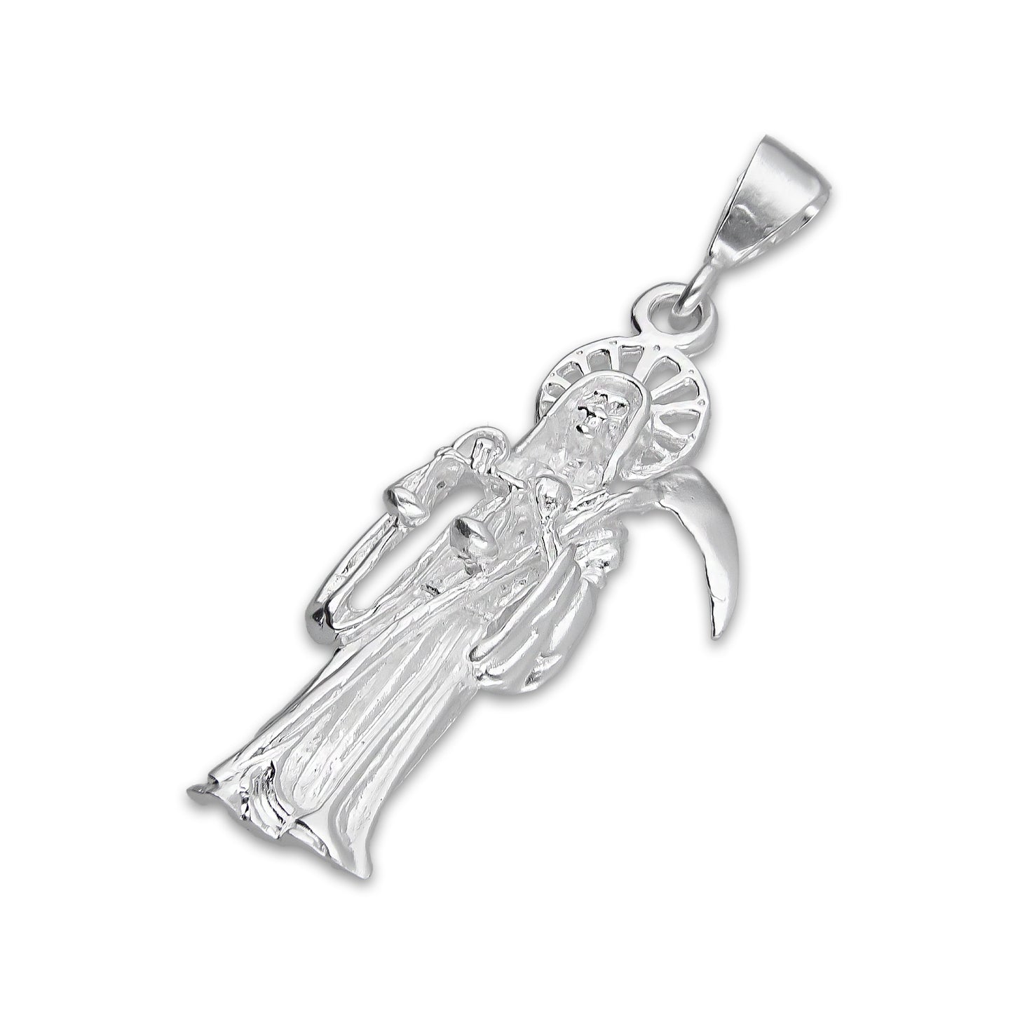 LPDJ305 Dije Santa Muerte Balanza 1.8 cm x 5 cm en Plata .925 5204999386