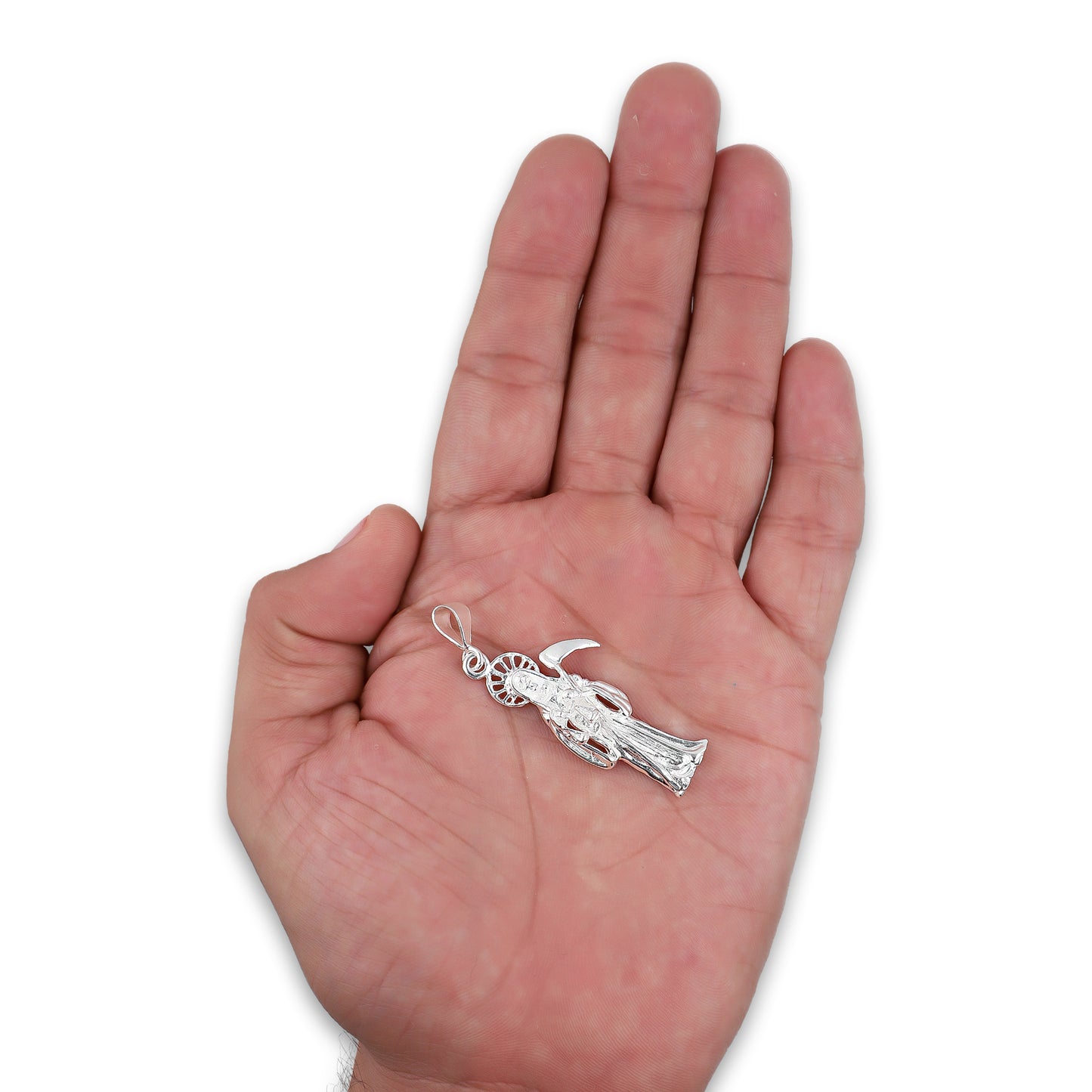 LPDJ305 Dije Santa Muerte Balanza 1.8 cm x 5 cm en Plata .925 5204999386