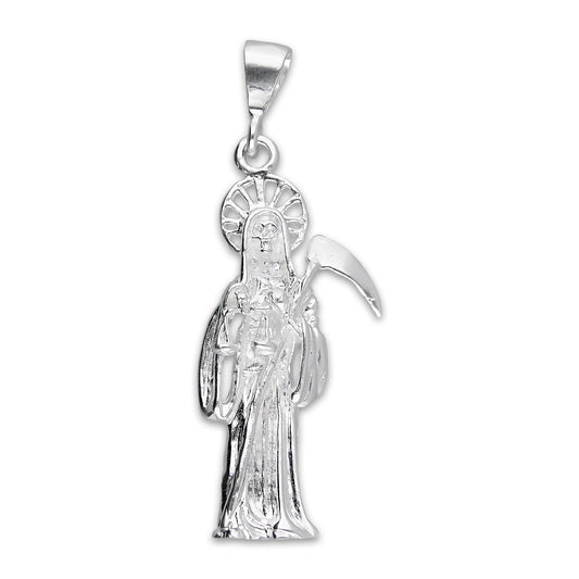 LPDJ305 Dije Santa Muerte Balanza 1.8 cm x 5 cm en Plata .925 5204999386