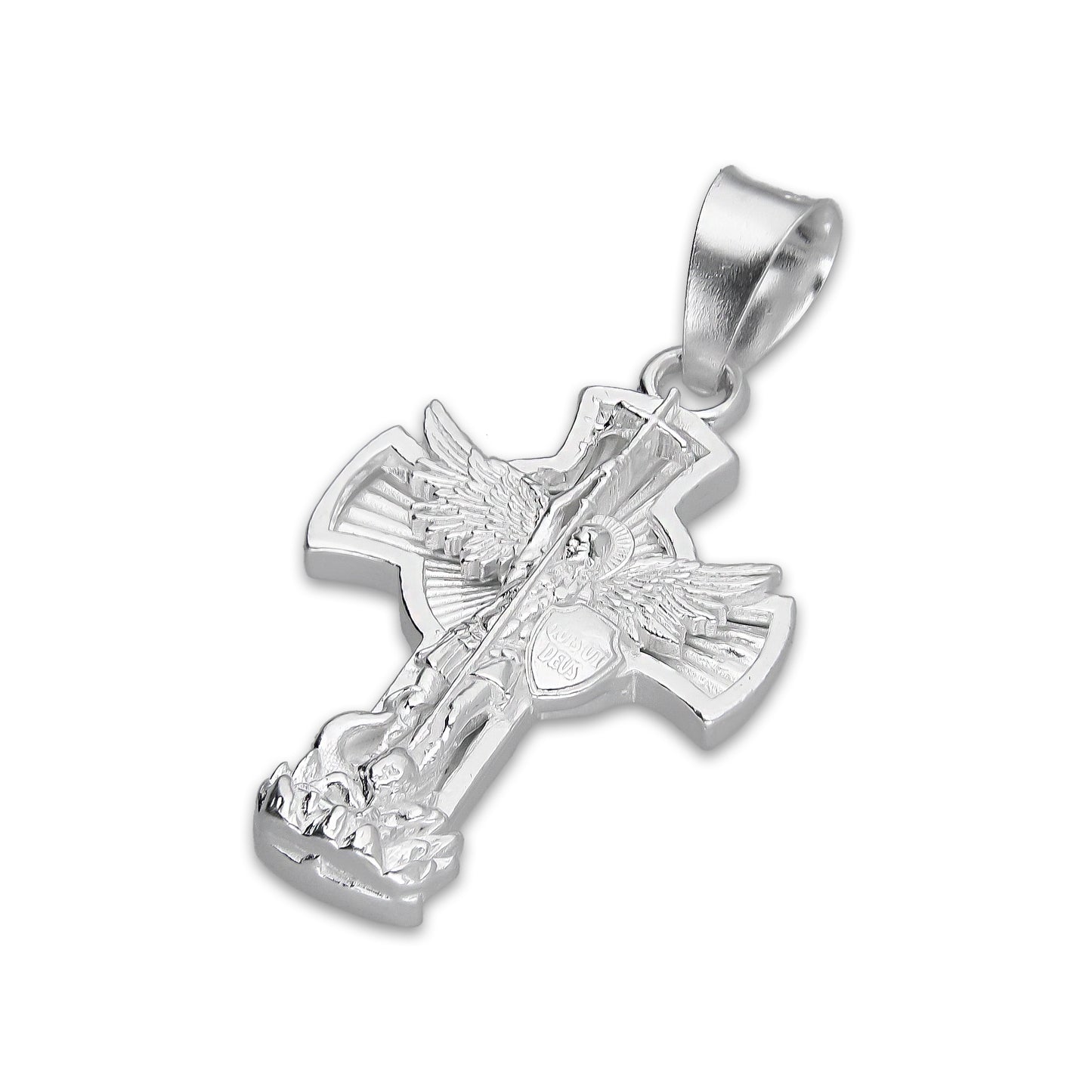 LPDJ307 Dije Cruz San Miguel Arcángel 2.2 cm x 4.3 cm en Plata .925 5204963960
