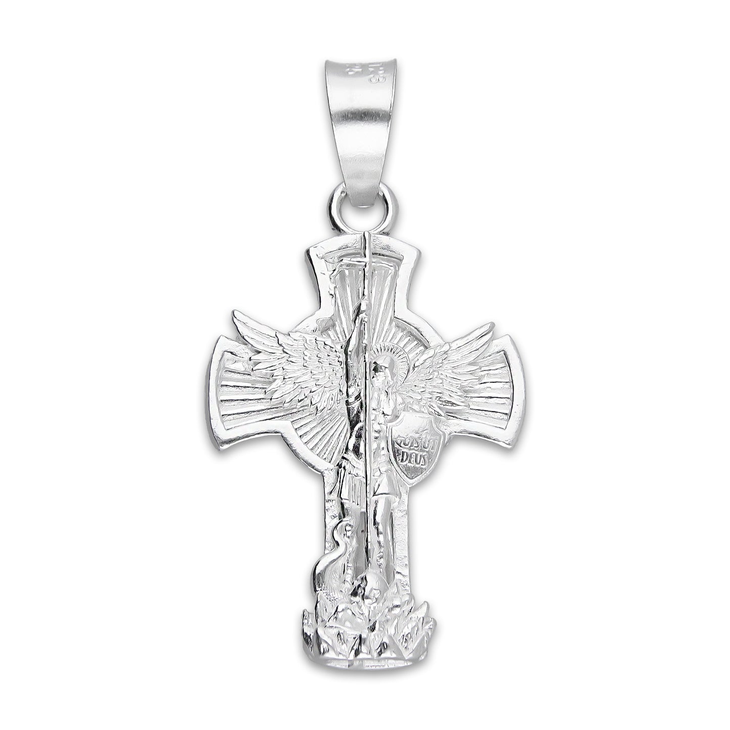 LPDJ307 Dije Cruz San Miguel Arcángel 2.2 cm x 4.3 cm en Plata .925 5204963960