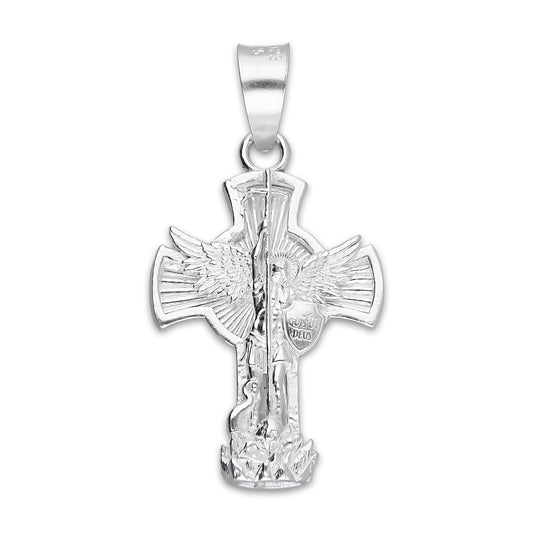 LPDJ307 Dije Cruz San Miguel Arcángel 2.2 cm x 4.3 cm en Plata .925 5204963960