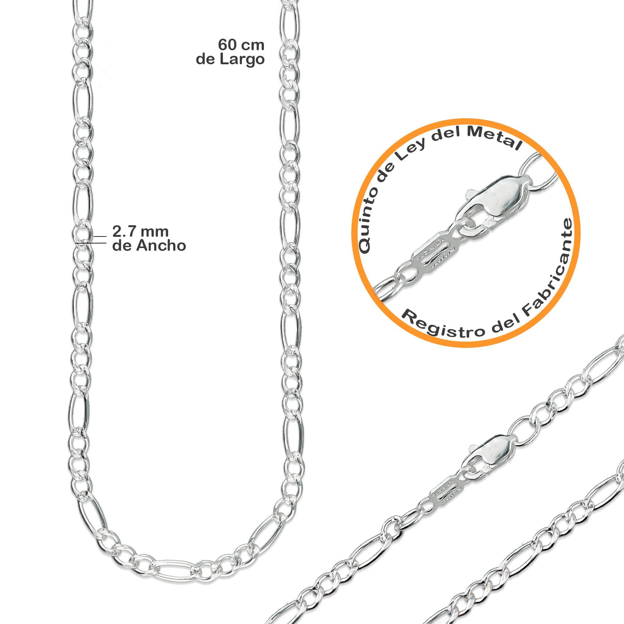 LPDP005 Dije Cruz Sn Benito 2 Vistas Ch + Cadena 60 cm Plata .925 1349472070