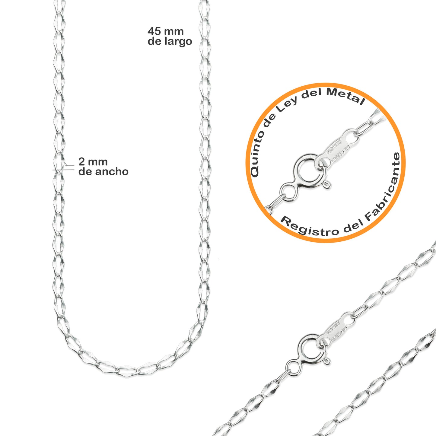 LPDP038 Dije Circulo Eiffel + Cadena 45 cm + Regalo Plata .925 Taxco Gro 1381082863