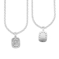 LPDP134 Cadena + Dije Medalla Virgen Rectangulo Micro en Plata .925 2594100249
