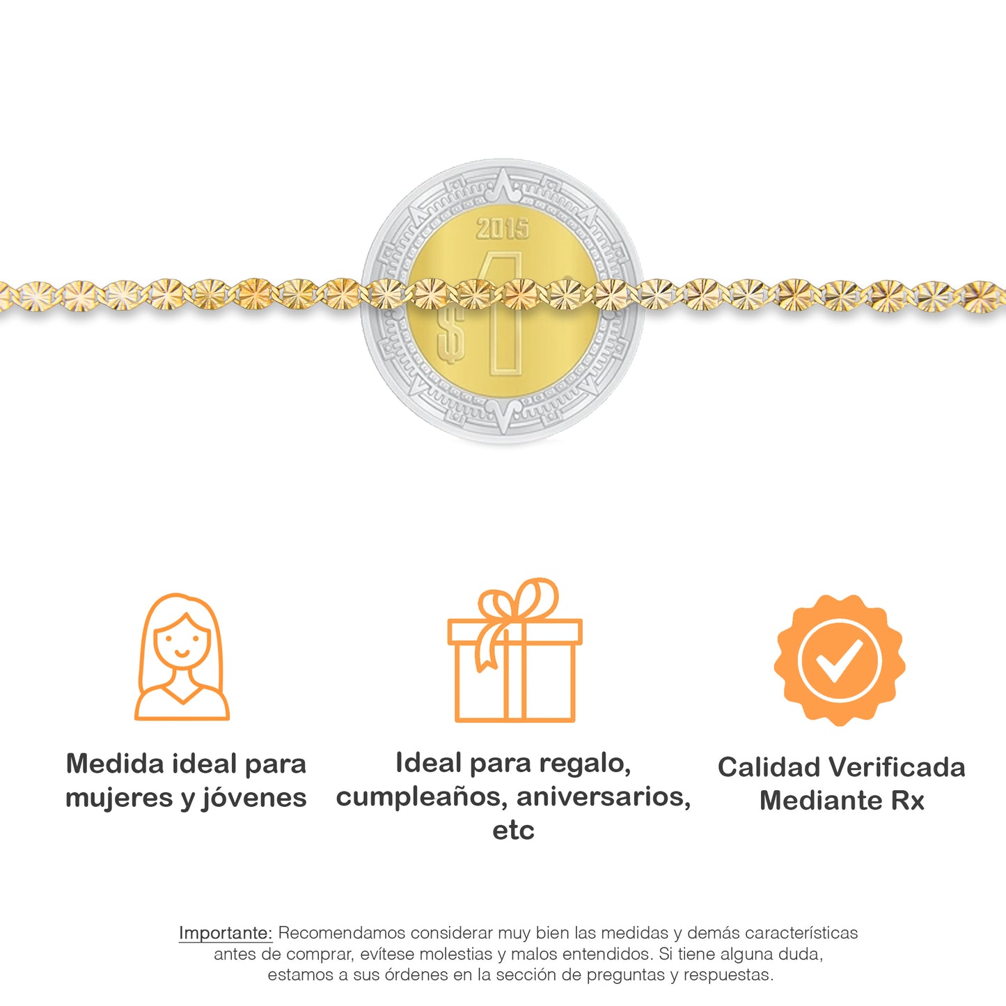 LPECU001-45 Cadena Oro Sólido 10K Florentino Mod Ancla Óvalo Diamantada 2 mm x 45 cm 4287938862