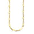 LPECU007-55 Cadena Oro Sólido 10K Mod Fígaro 3*1 Diamantada Forjada 2 mm x 55 cm