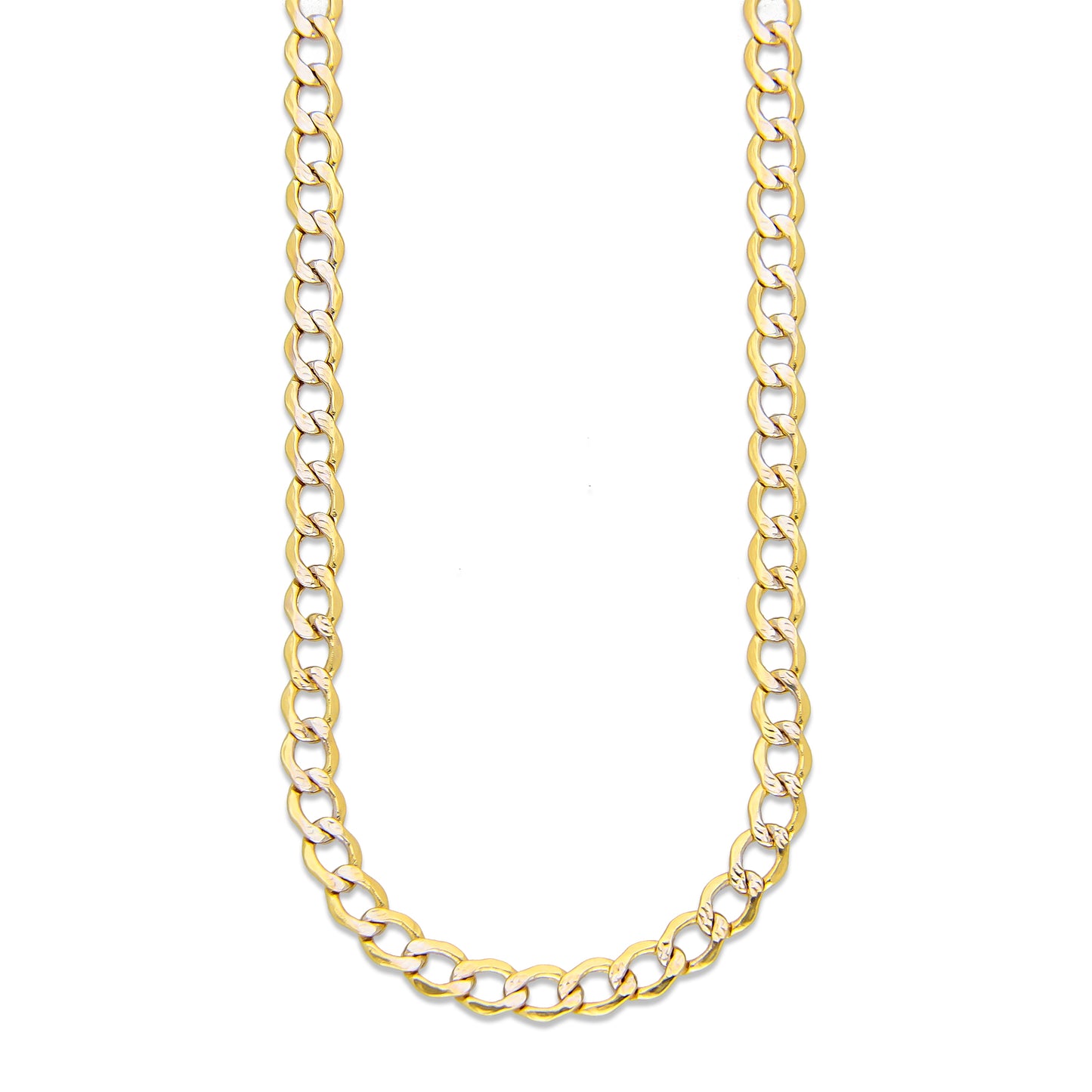 LPECU008-60 Cadena Oro Sólido 10K Mod Fígaro 1*0 Diamantada 3 mm x 60 cm