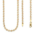 LPECU010-55 Cadena Oro Sólido 10K Florentino Mod Ancla Óvalo Diamantada 3 mm x 55 cm