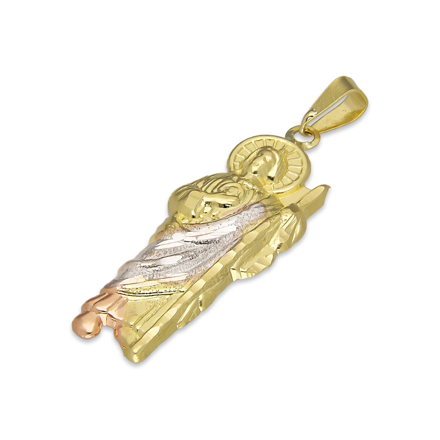 LPEDJ015 Dije Troquelado Oro Sólido 14K Florentino San Judas Tadeo 1.1 cm x 3.6 cm 4287874222