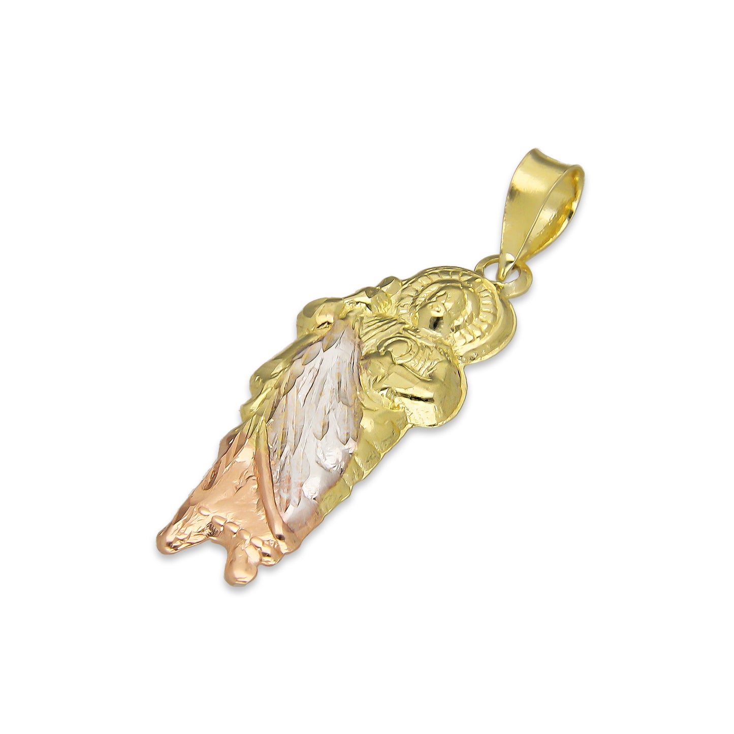 LPEDJ016 Dije Troquelado Oro Sólido 14K Florentino San Judas Tadeo 1 cm x 3.1 cm 4287938858