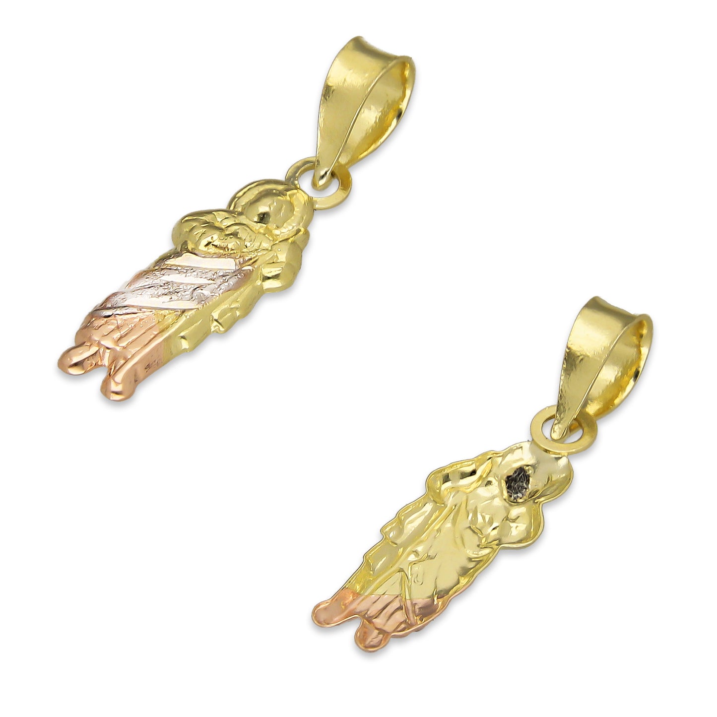 LPEDJ018 Dije Troquelado Oro Sólido 14K Florentino San Judas Tadeo 6 mm x 2.3 cm 4287471630