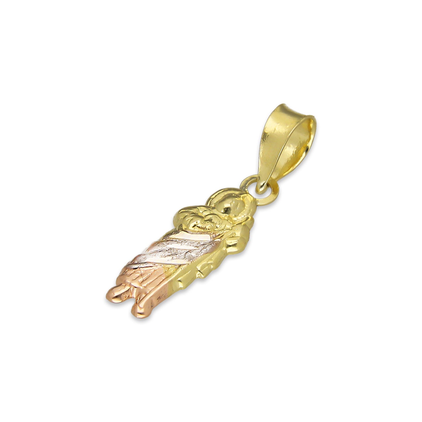 LPEDJ018 Dije Troquelado Oro Sólido 14K Florentino San Judas Tadeo 6 mm x 2.3 cm 4287471630