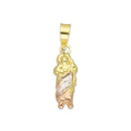 LPEDJ018 Dije Troquelado Oro Sólido 14K Florentino San Judas Tadeo 6 mm x 2.3 cm 4287471630