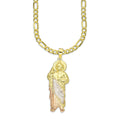 LPEDP014 Cadena Oro Sólido 10K + Dije Troquelado Oro Sólido 14K Florentino San Judas Tadeo 1.4 cm x 4.1 cm 4293555788