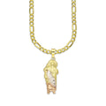 LPEDP016 Cadena Oro Sólido 10K + Dije Troquelado Oro Sólido 14K Florentino San Judas Tadeo 1 cm x 3.1 cm 4293672532