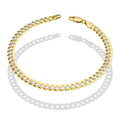 LPEPC004 Pulsera para Caballero Oro Sólido 10K Mod Cubana Americana Diamantada 5 mm x 21 cm 4287912300