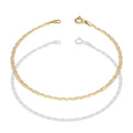 LPEPD002 Pulsera para Dama Oro Sólido 10K Mod Ancla Diamantada Florentino 2 mm x 18.5 cm 2531192873