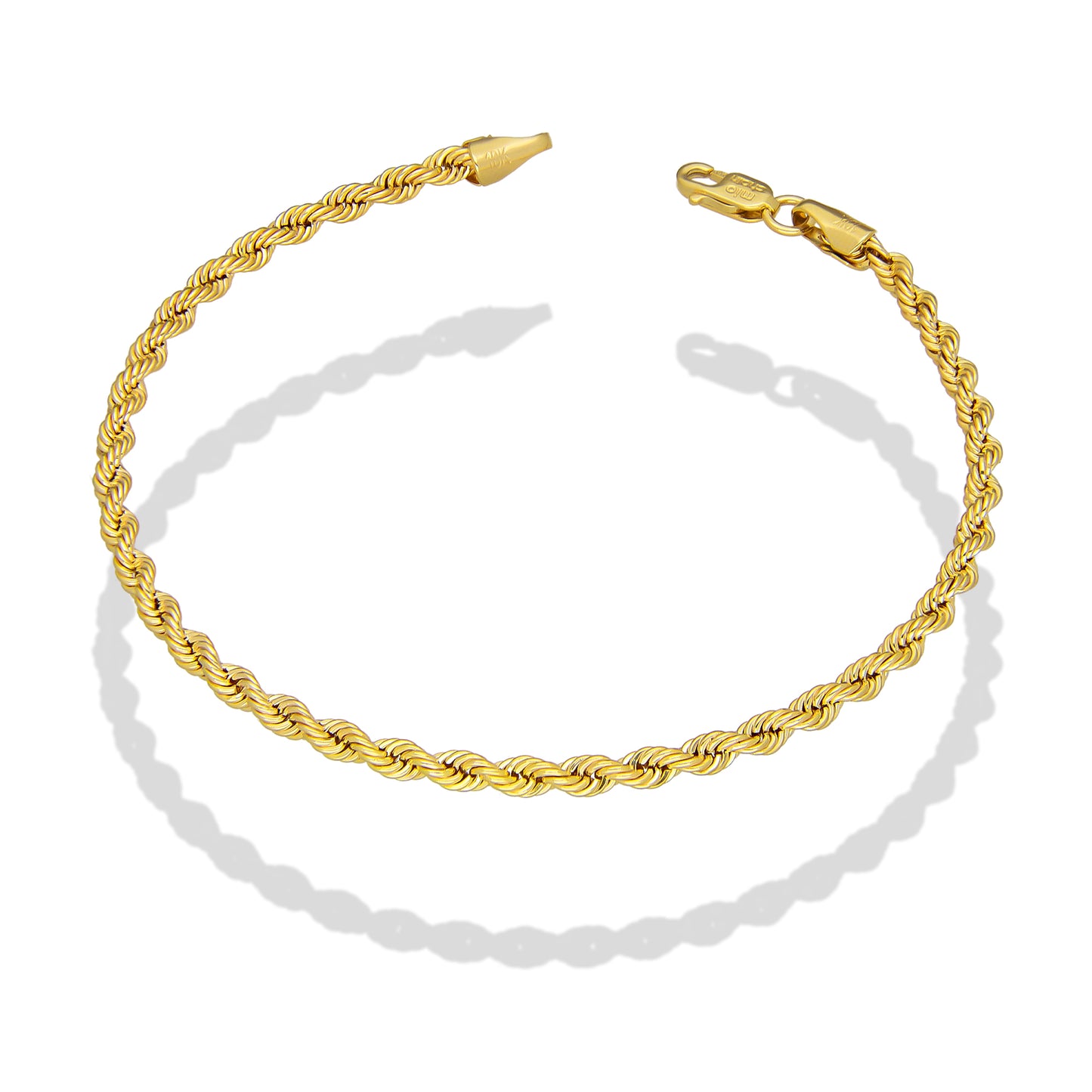 LPEPD005 Pulsera para Dama Oro Sólido 10K Mod Torsal Lisa Súper Ligera 3 mm x 18 cm 4287535642