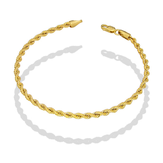 LPEPD005 Pulsera para Dama Oro Sólido 10K Mod Torsal Lisa Súper Ligera 3 mm x 18 cm 4287535642