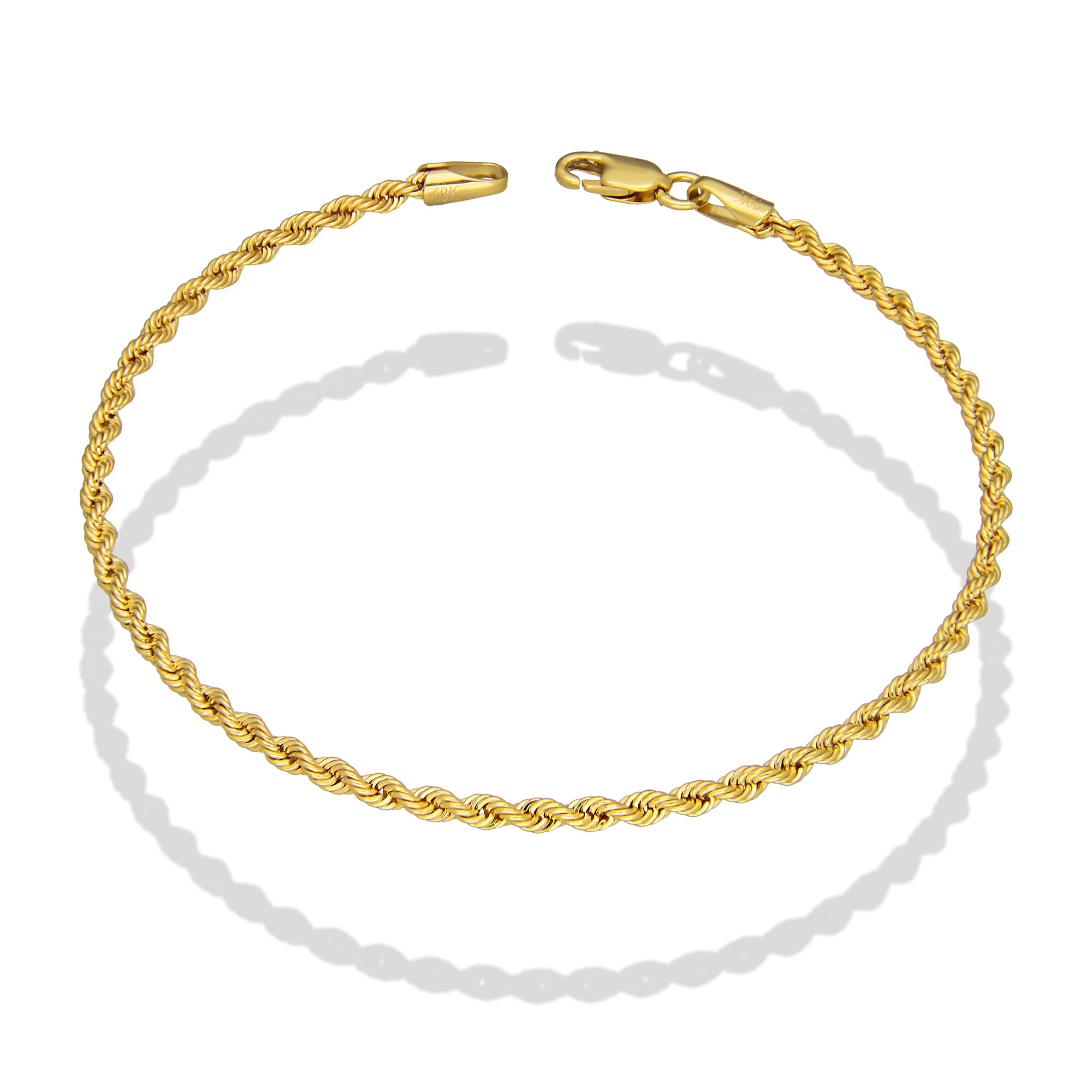 LPEPD006 Pulsera para Dama Oro Sólido 10K Mod Torsal Lisa Súper Ligera 2 mm x 18 cm 4287483716