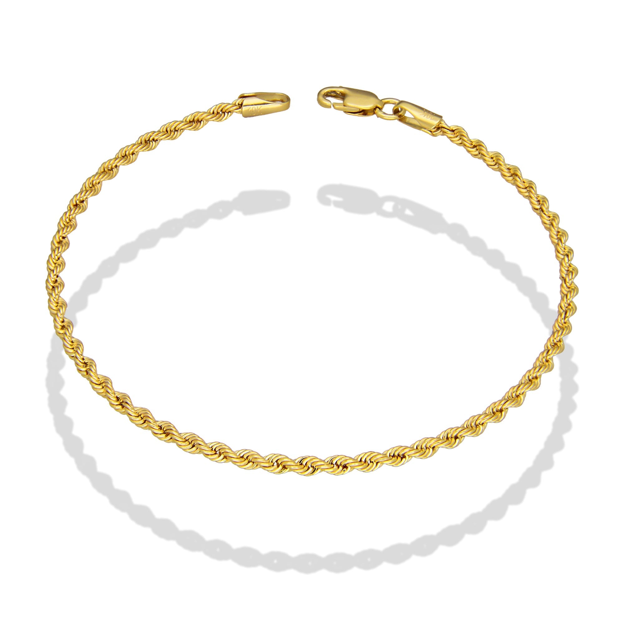 LPEPD006 Pulsera para Dama Oro Sólido 10K Mod Torsal Lisa Súper Ligera 2 mm x 18 cm 4287483716