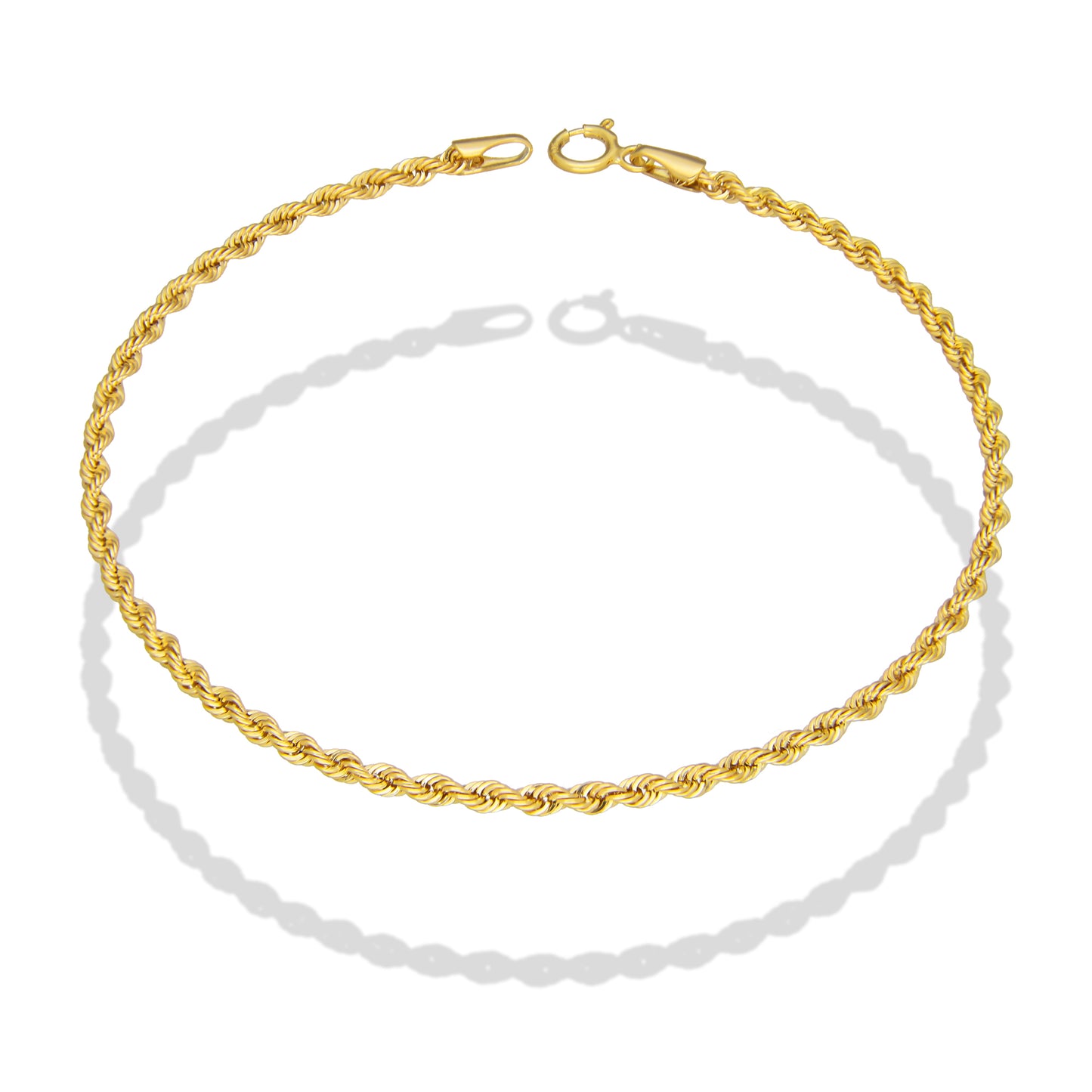 LPEPD007 Pulsera para Dama Oro Sólido 10K Mod Torsal Lisa Súper Ligera 2 mm x 18.5 cm 4287743068