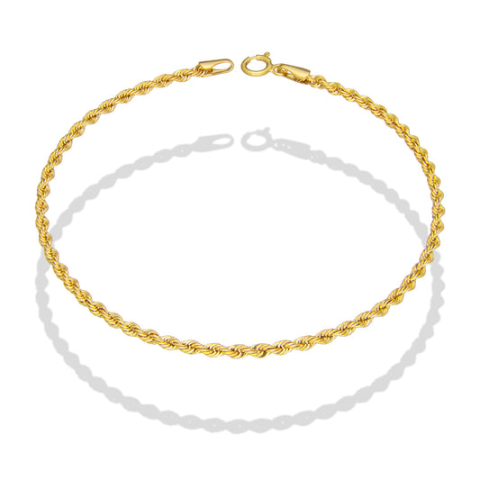 LPEPD007 Pulsera para Dama Oro Sólido 10K Mod Torsal Lisa Súper Ligera 2 mm x 18.5 cm 4287743068