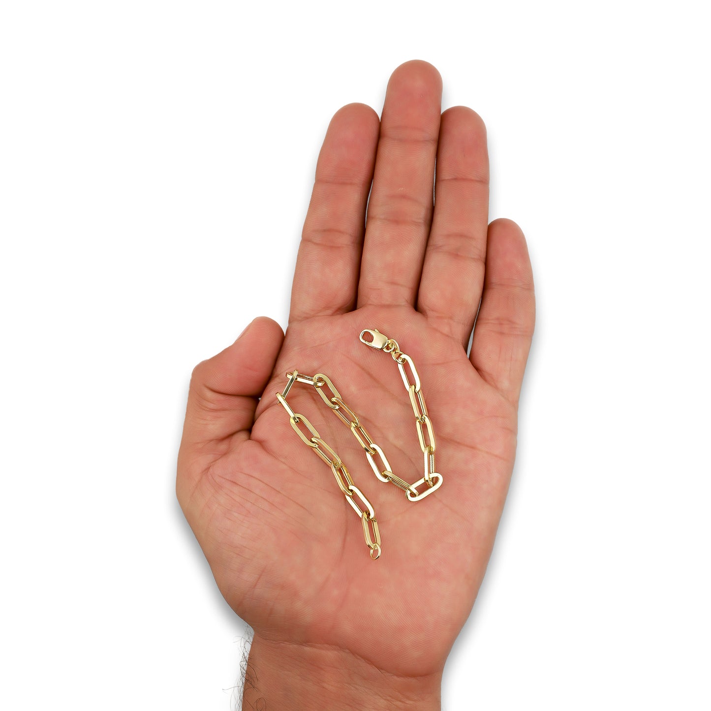 LPEPD011 Pulsera para Dama Oro Sólido 10K Mod Clip Súper Ligera 5 mm x 17.5 cm 4286630458