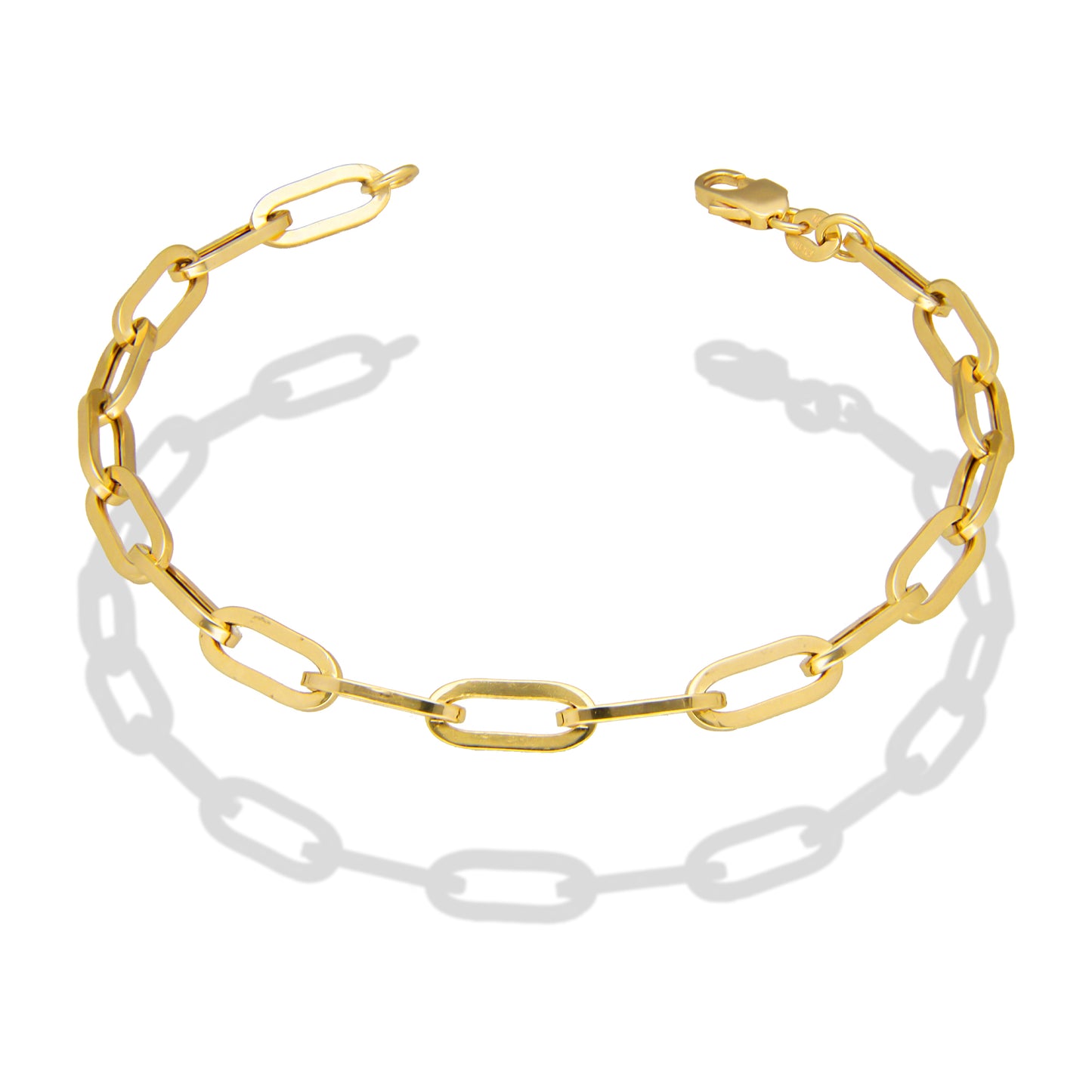 LPEPD011 Pulsera para Dama Oro Sólido 10K Mod Clip Súper Ligera 5 mm x 17.5 cm 4286630458