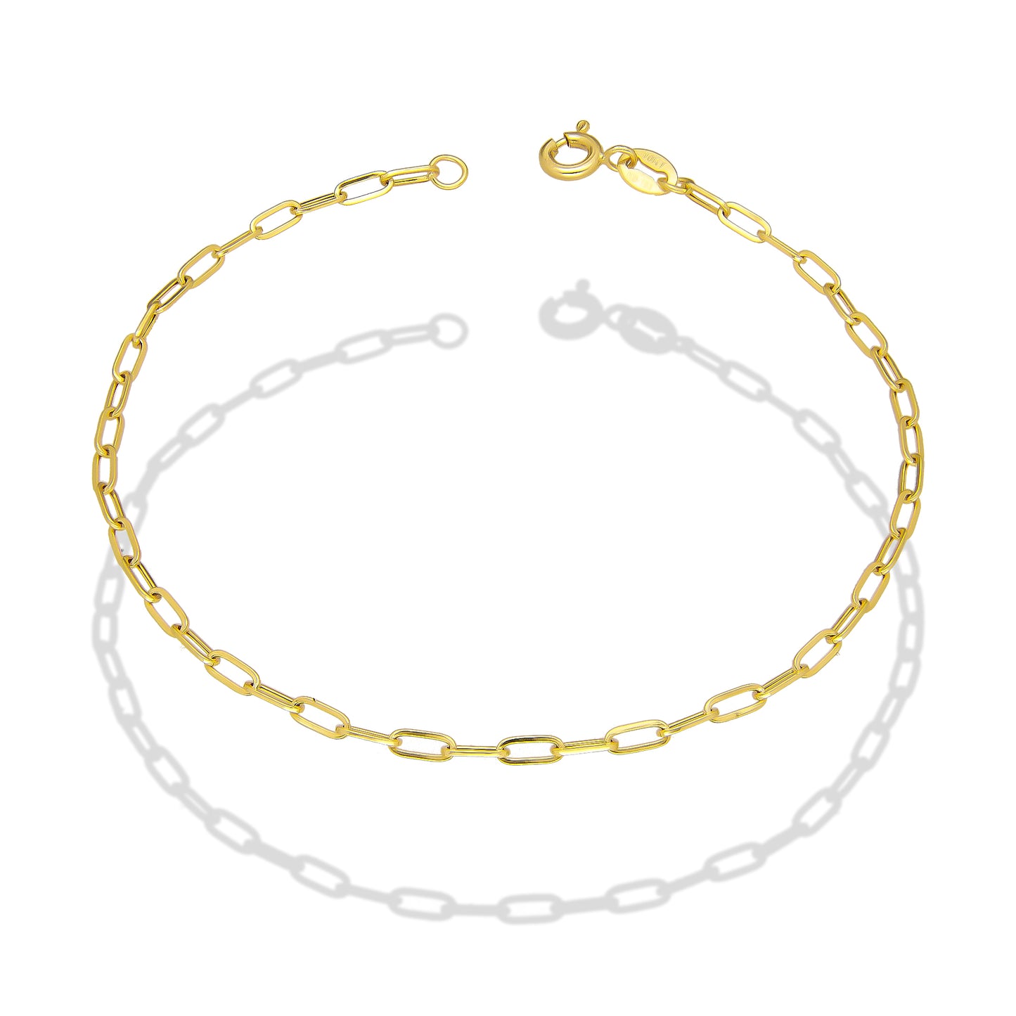 LPEPD012 Pulsera para Dama Oro Sólido 10K Mod Clip Corto Súper Ligera 2 mm x 18 cm 4287912368