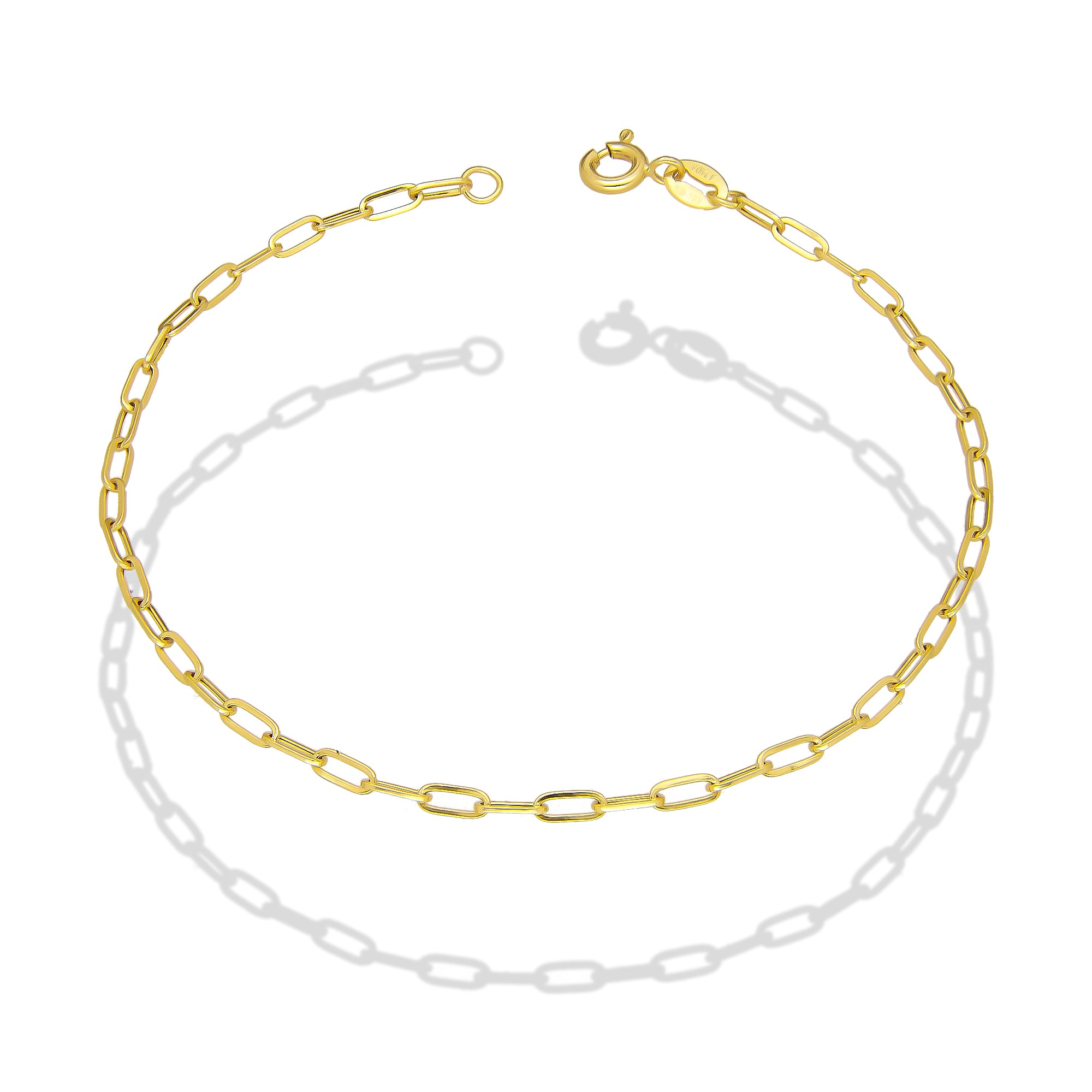 LPEPD012 Pulsera para Dama Oro Sólido 10K Mod Clip Corto Súper Ligera 2 mm x 18 cm 4287912368