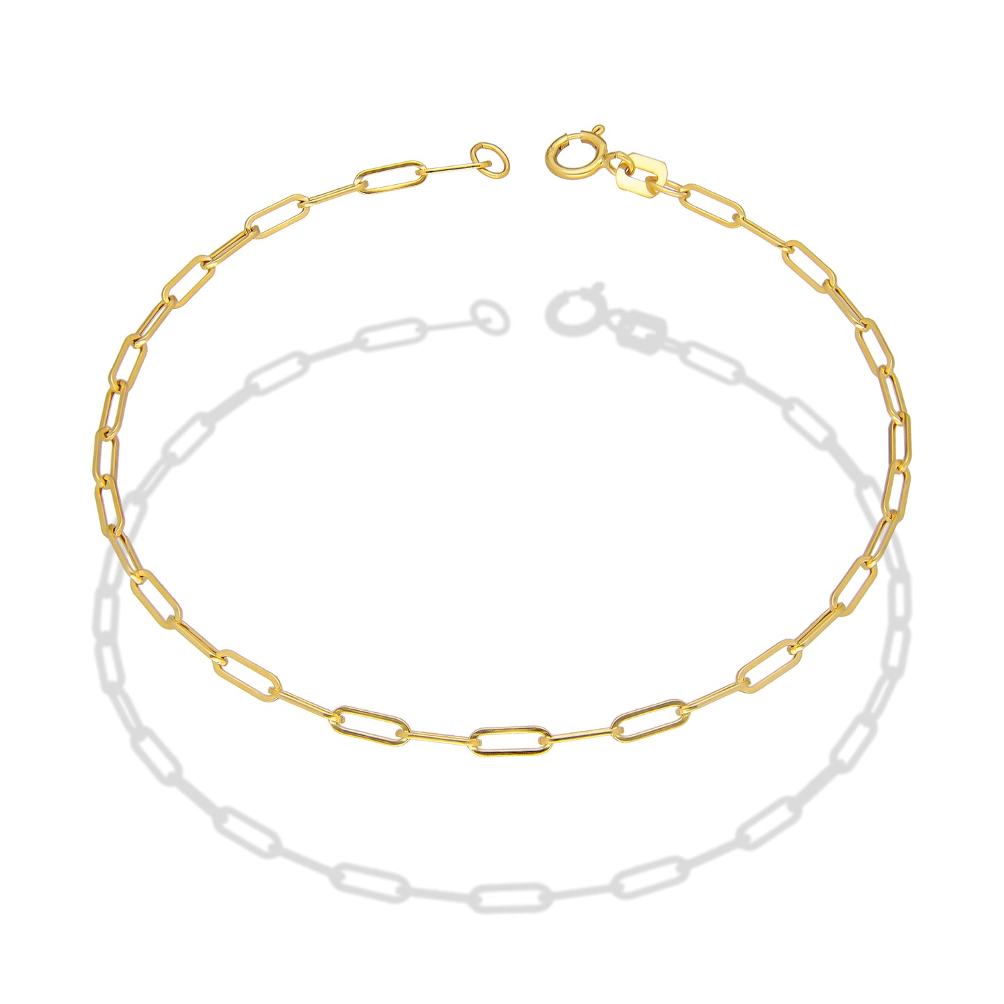 LPEPD013 Pulsera para Dama Oro Sólido 10K Mod Clip Largo Súper Ligera 2 mm x 18 cm 4287263084