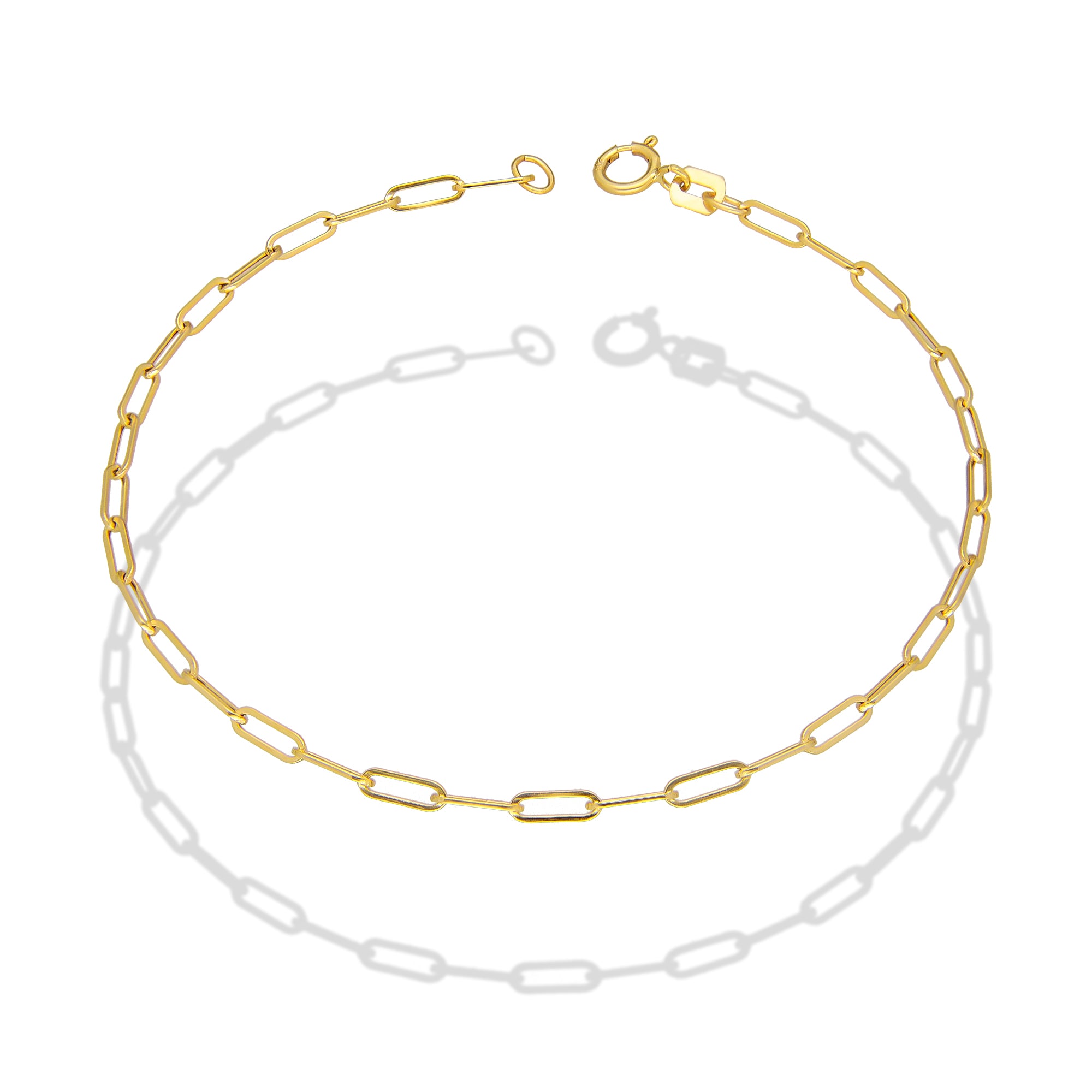 LPEPD013 Pulsera para Dama Oro Sólido 10K Mod Clip Largo Súper Ligera 2 mm x 18 cm 4287263084