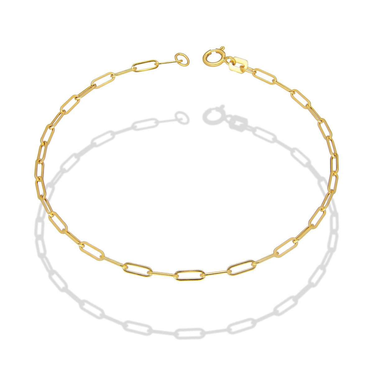 LPEPD013 Pulsera para Dama Oro Sólido 10K Mod Clip Largo Súper Ligera 2 mm x 18 cm 4287263084
