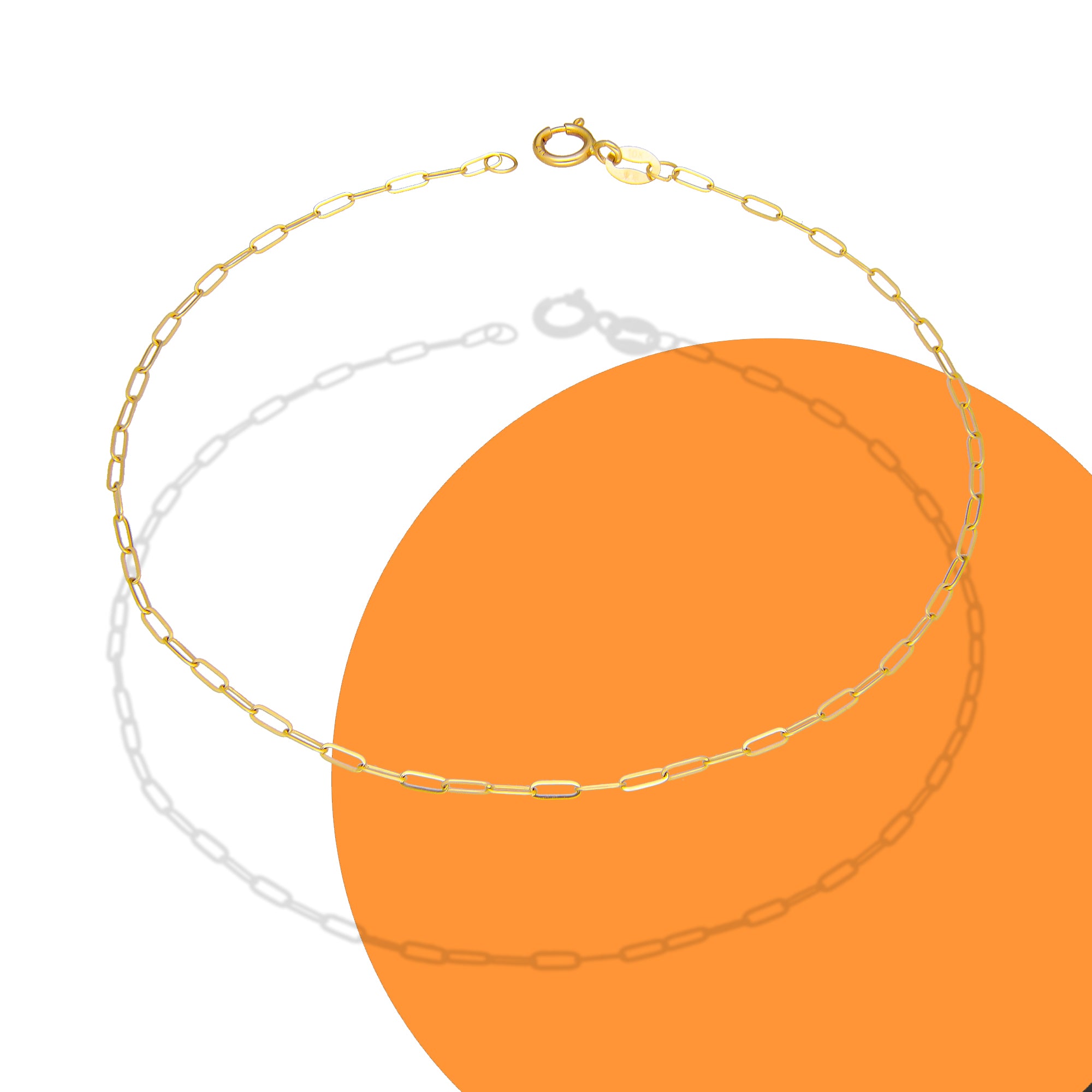 LPEPD016 Pulsera para Dama Oro Sólido 10K Mod Clip Súper Ligera 1 mm x 18.5 cm 4287263098