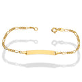 LPEPN001 Pulsera Esclava Oro Sólido 10K Mod Fígaro 3*1 Diam 2 mm x 14 cm