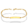 LPEPN002 Pulsera Esclava Oro Sólido 10K Mod Fígaro 3*1 Diam 3 mm x 16 cm