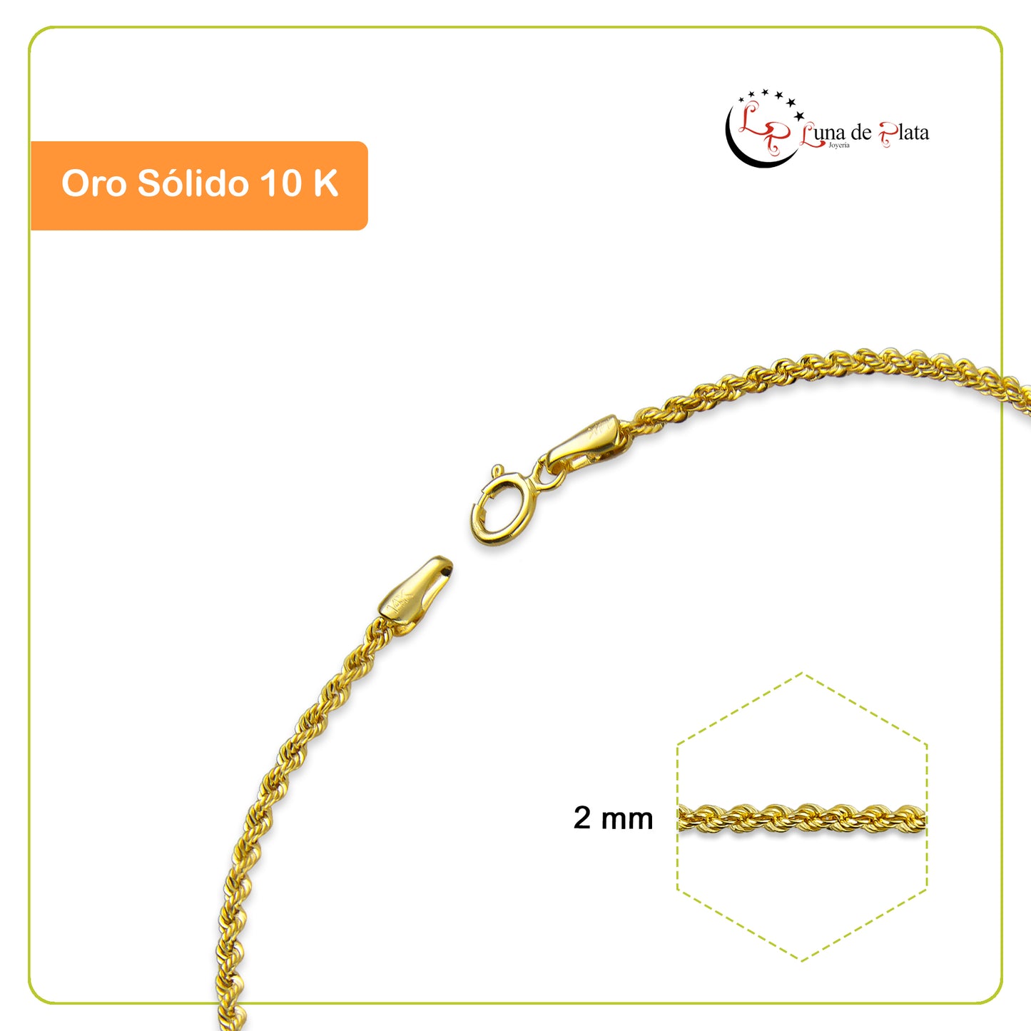 LPPAUD003 Pulsera Torsal Lisa Oro 10 K 2 mm x 18 cm 3351930656