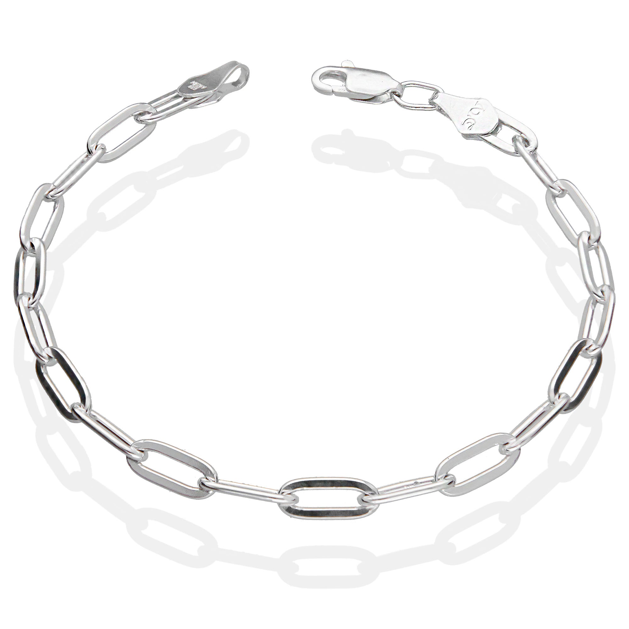 LPPC033 Pulsera Fígaro Milán 4.5 mm x 19 cm Plata Ley .925 Taxco Gro 1370463305