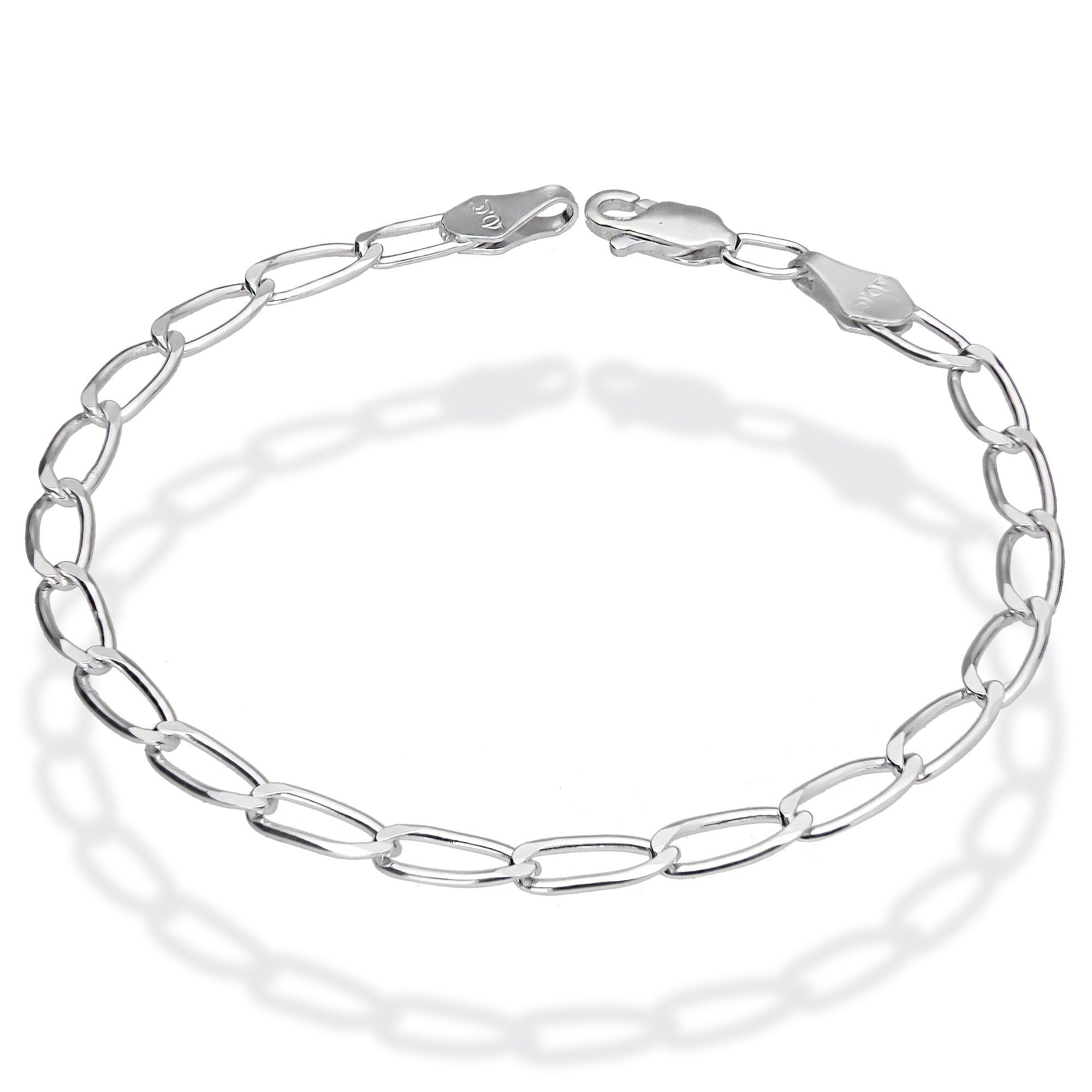 LPPC034 Pulsera Fígaro 0x1 4.5 mm x 19.5 cm Plata Ley .925 Taxco Gro 1370496423