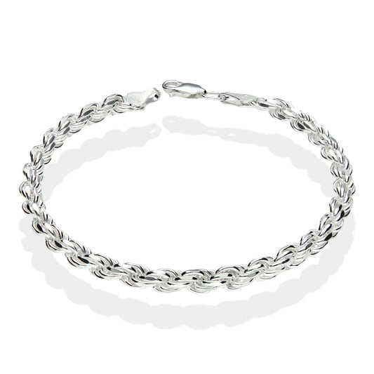 LPPC044 Pulsera Torsal Diamantada 4.7 mm x 20 cm en Plata .925 Taxco Gro 1497491198