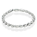LPPC072 Pulsera Torsal Diamantada 6 mm x 21.5 cm en Plata .925 Taxco Gro 2544542496