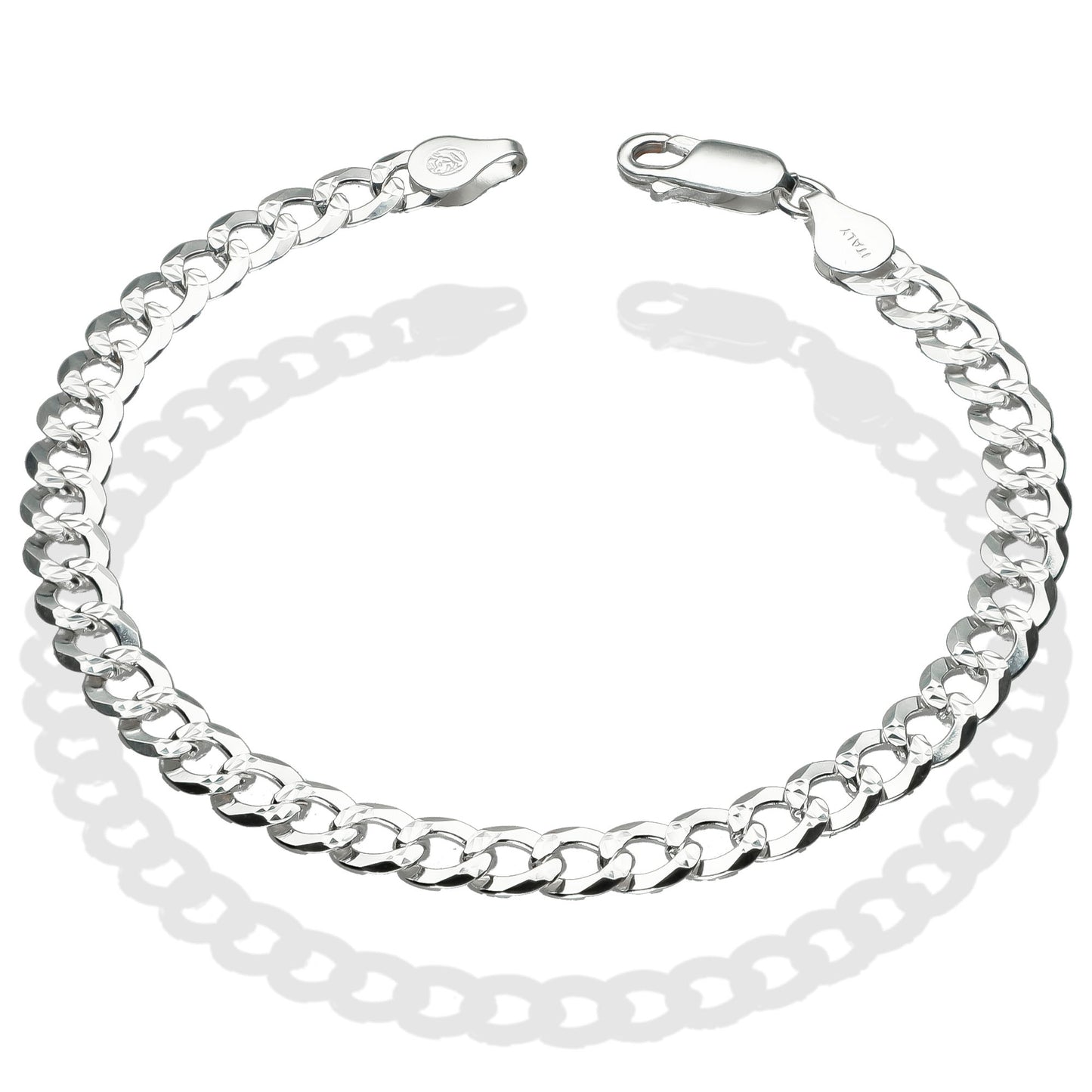 LPPC075 Pulsera Eslabon Circular CD IT 6 mm x 20.5 cm En Plata .925 2632545330