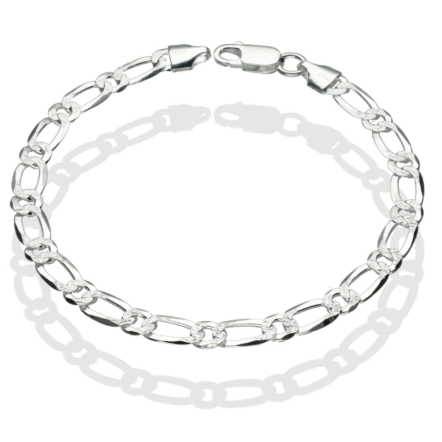 LPPC076 Pulsera Eslabon 1x1 Diam CD IT 6 mm x 21 cm En Plata .925 2632242890