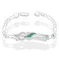 LPPC089-21 Pulsera Esclava San Judas Con Eslabones Mod 3*1 5 mm x 21 cm en Plata .925