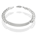 LPPC095 Pulsera Esclava Cubana Americana Lisa 8 mm x 22 cm en Plata .925